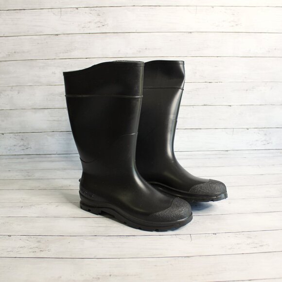 Servus Men's Black Rubber Work Boots Size 12 Waterproof - Picture 1 of 7